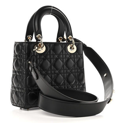 Christian Dior Lambskin Cannage Small My ABCDior Lady Dior Black 3 of 11