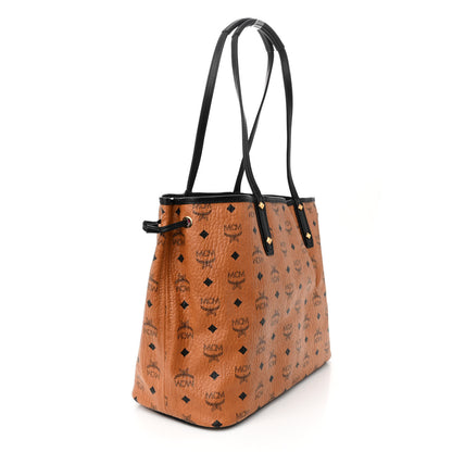 MCM Visetos Medium Project Reversible Shopper Tote Cognac 3 of 11
