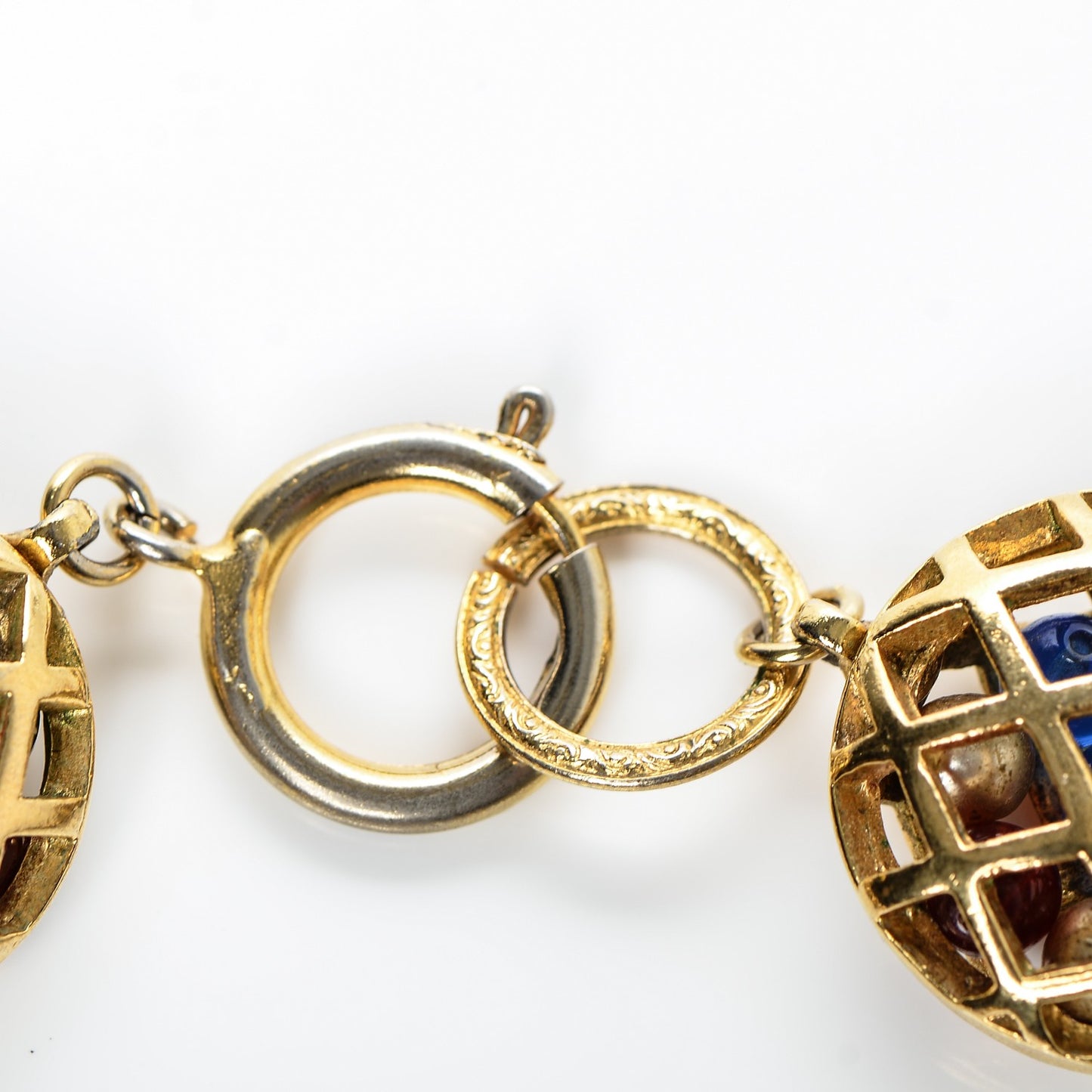 Gripoix Caged Necklace Gold