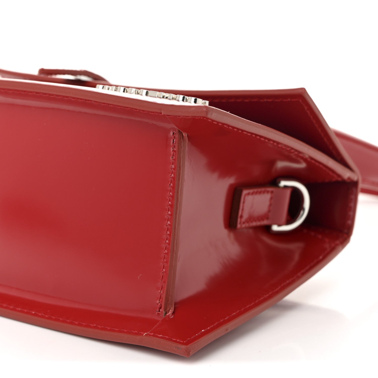 Jacquemus Glazed Calfskin Le Chiquito Boucle Moyen Red 9 of 9