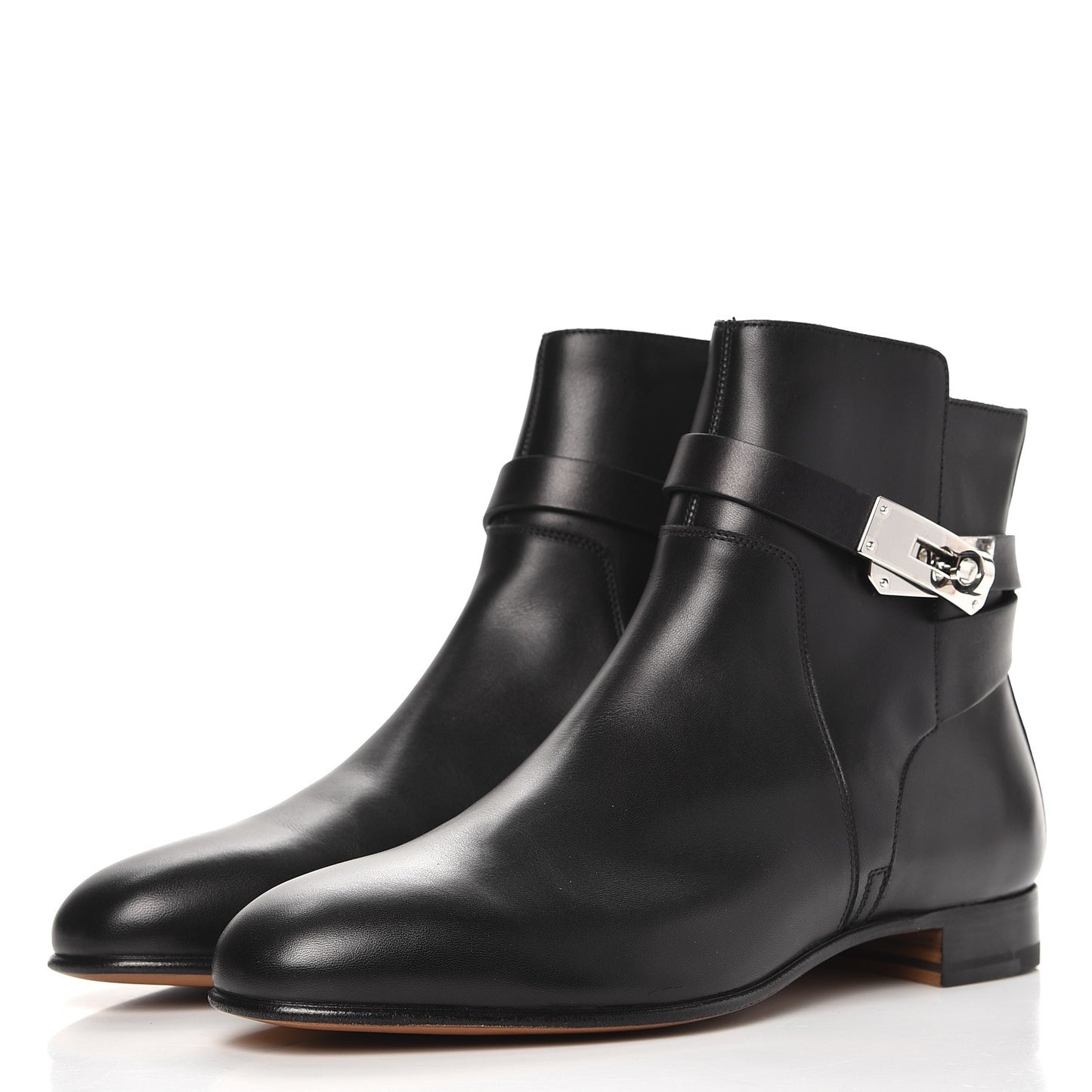 Calfskin Neo Low Boots 38.5 Black