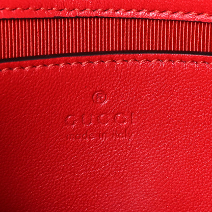 Gucci Lambskin Matelasse Small GG Marmont Shoulder Bag Bright Red 6 of 11
