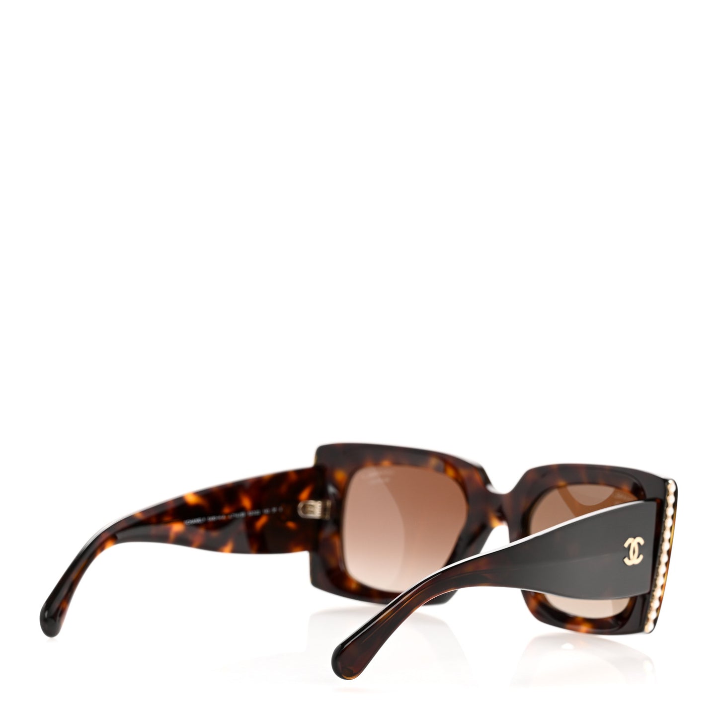 Acetate Polarized Pearl Rectangle Sunglasses 5480-H-A Tortoise