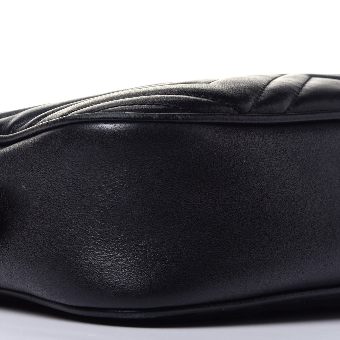 Calfskin Matelasse Small GG Marmont Chain Shoulder Bag Black