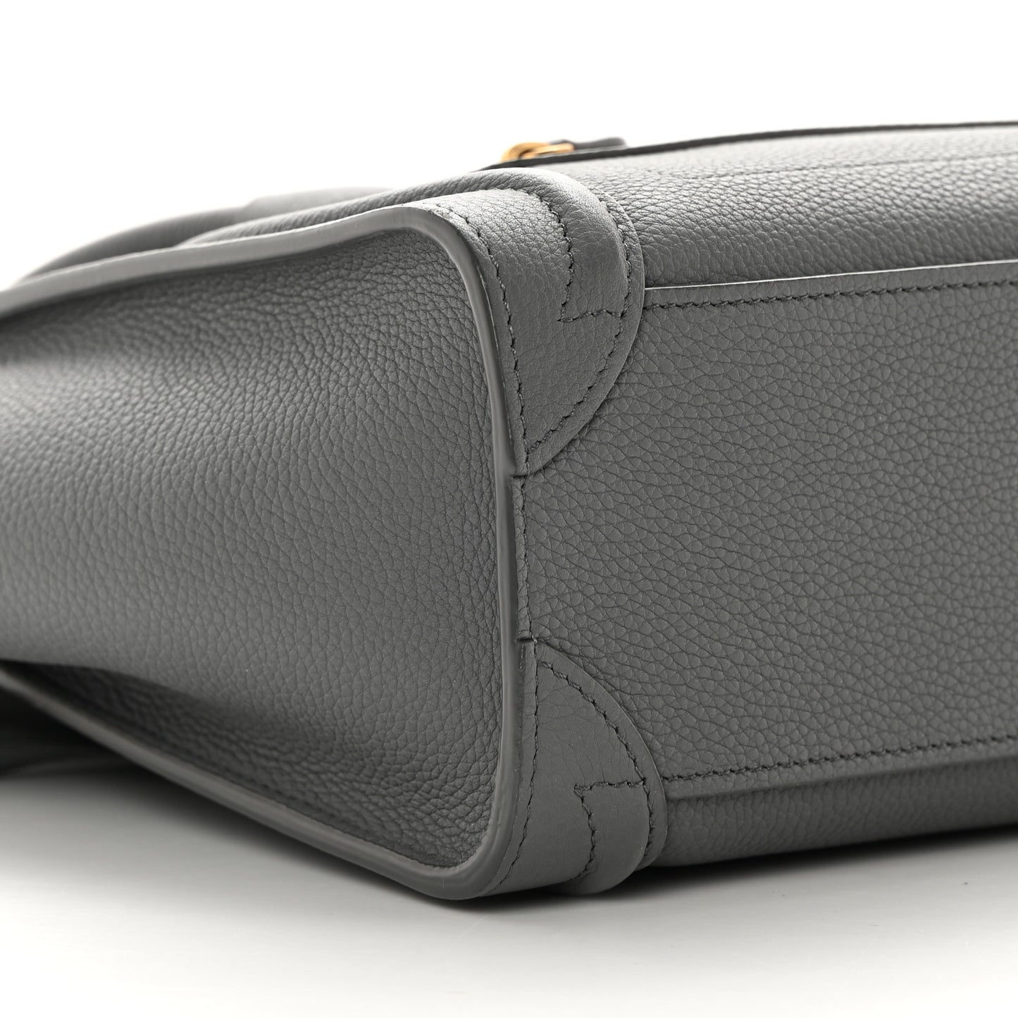 Baby Drummed Calfskin Nano Luggage Kohl