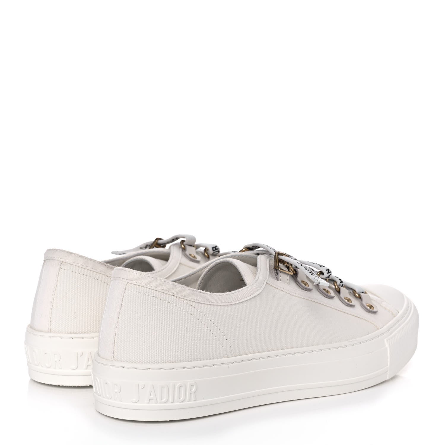 Christian Dior Canvas Walk'N'Dior Low Top Sneakers 38.5 Milk 4 of 9