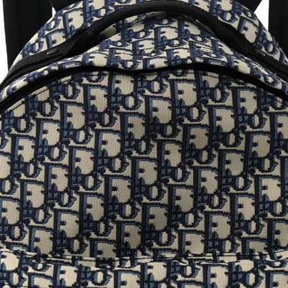 Christian Dior Oblique Diortravel Backpack Blue 8 of 14