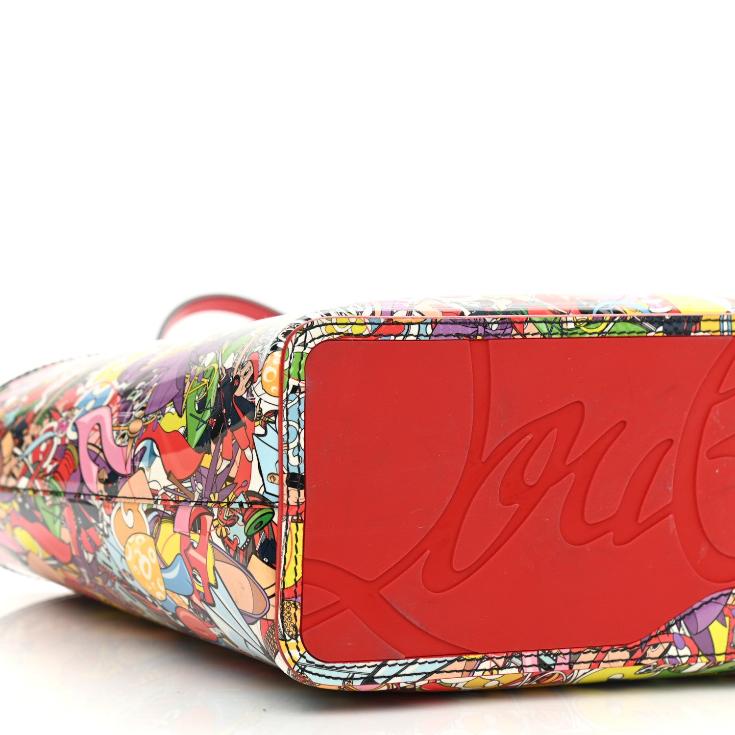 Christian Louboutin Patent Calfskin Small Super Loubi Print Cabata Tote Multicolor 8 of 9