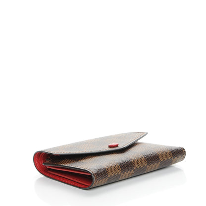 Louis Vuitton Damier Ebene Victorine Wallet Red 4 of 8
