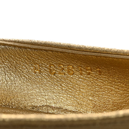 Chanel Grosgrain Cap Toe Ballerina Flats 40 Gold Black 7 of 8
