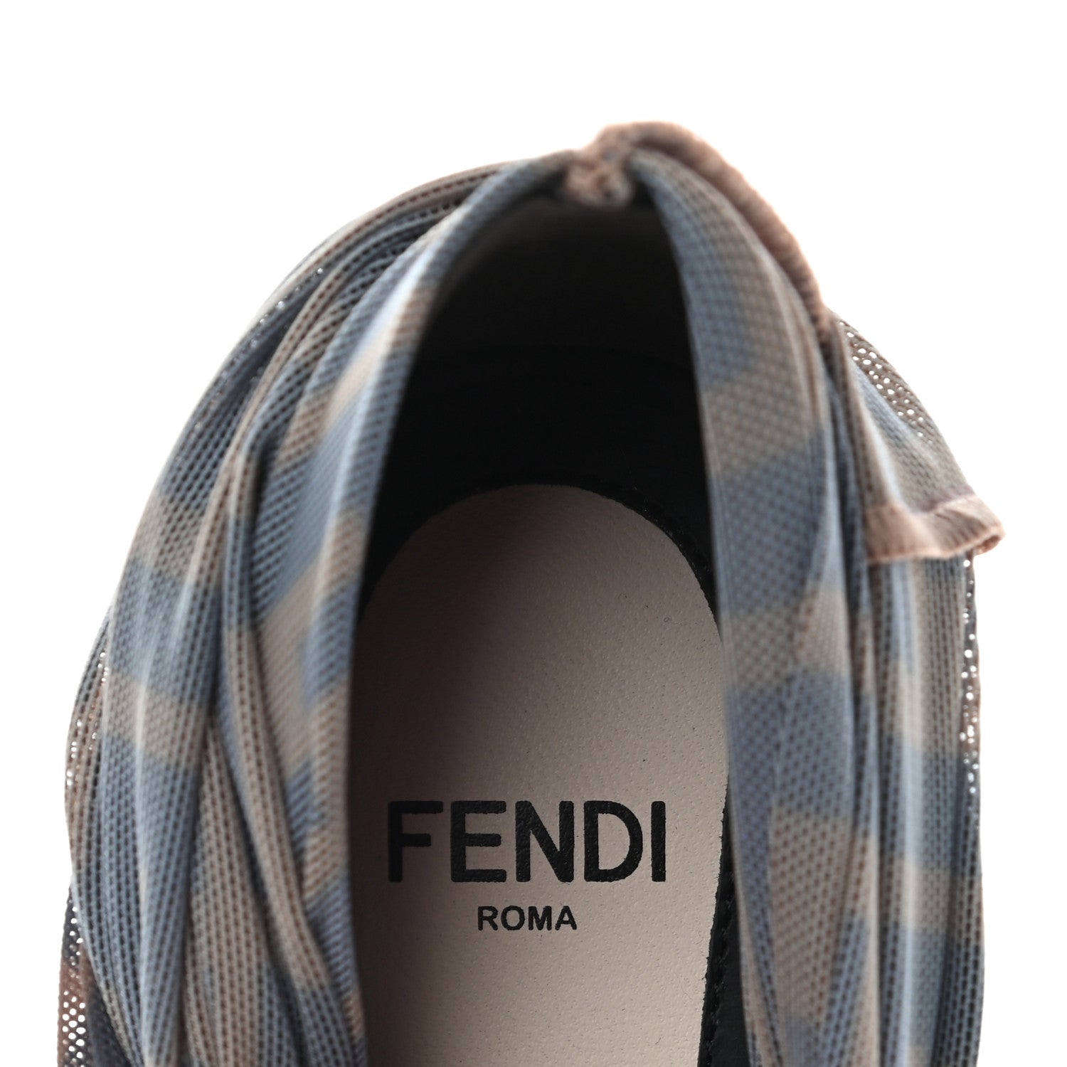 Fendi Technical Mesh FF Colibri Low Heel Ankle Boots 37.5 Black Tobacco 7 of 7
