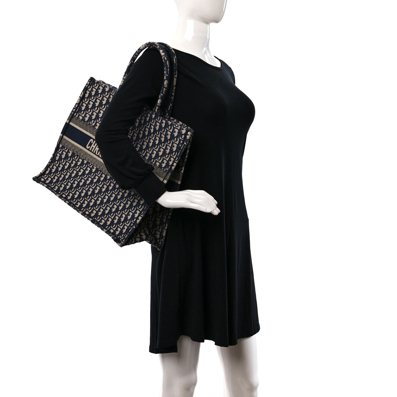 Christian Dior Oblique Large Book Tote Blue Multicolor 2 of 12