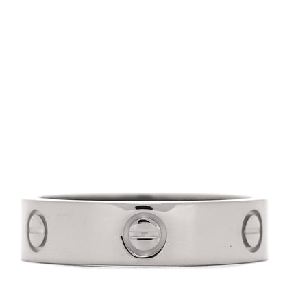 Cartier 18K White Gold 6mm LOVE Ring 64 10.75 3 of 4