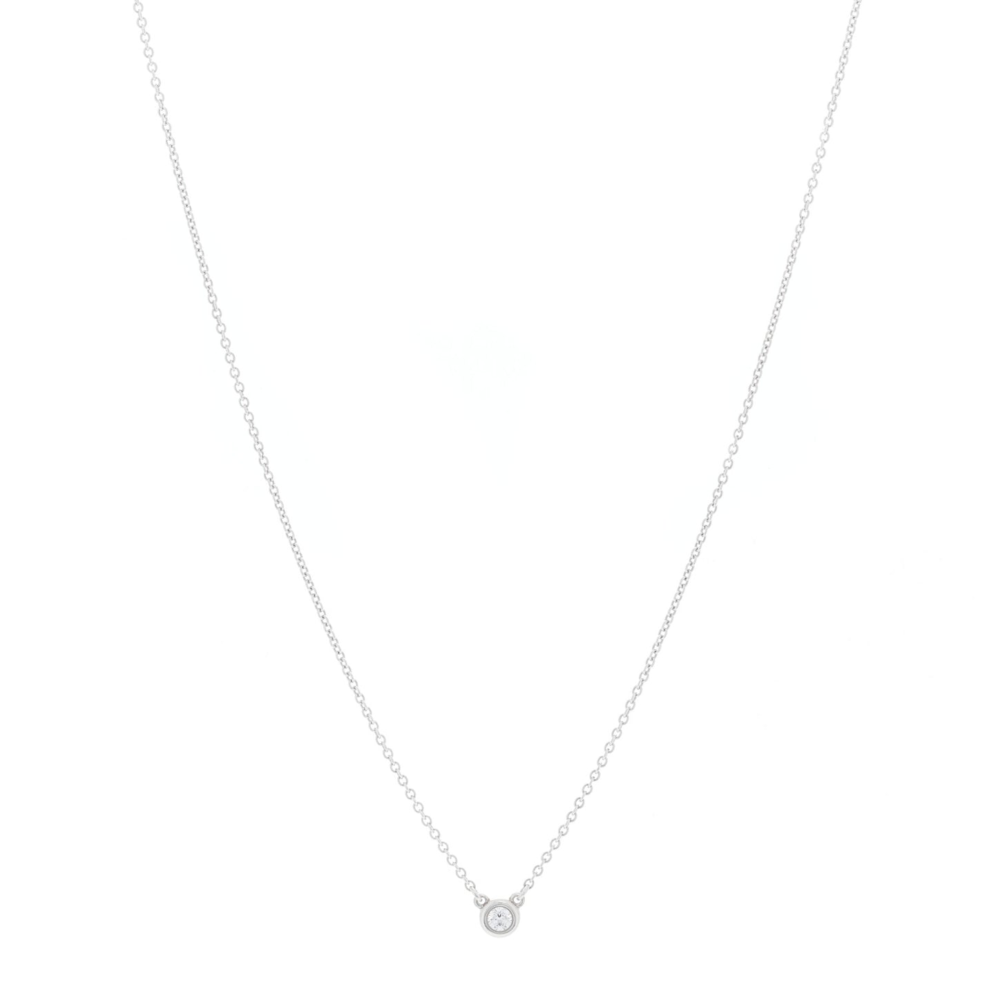 Sterling Silver Diamond .07ct Elsa Peretti Diamonds by the Yard Pendant Necklace
