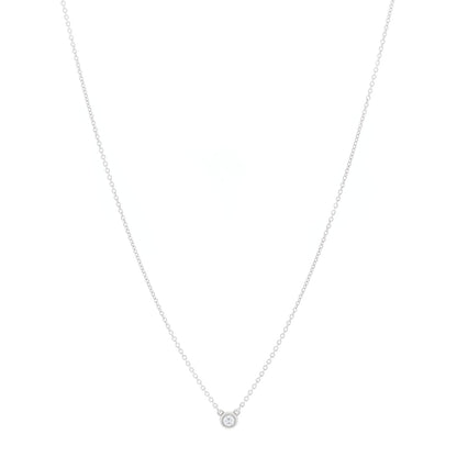 Tiffany Sterling Silver Diamond .07ct Elsa Peretti Diamonds by the Yard Pendant Necklace 1 of 3