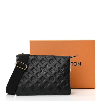 Louis Vuitton Lambskin Embossed Monogram Coussin PM Black 11 of 11