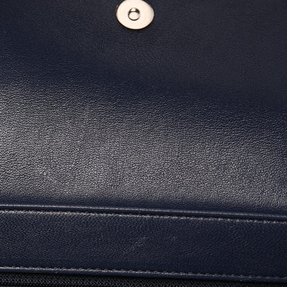 Chanel Sheepskin Quilted Medium Vintage Mademoiselle Flap Dark Navy 12 of 13
