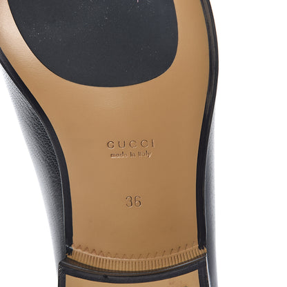 Gucci Goatskin Womens Horsebit Mid-Heel Loafers 36 Black 6 of 8