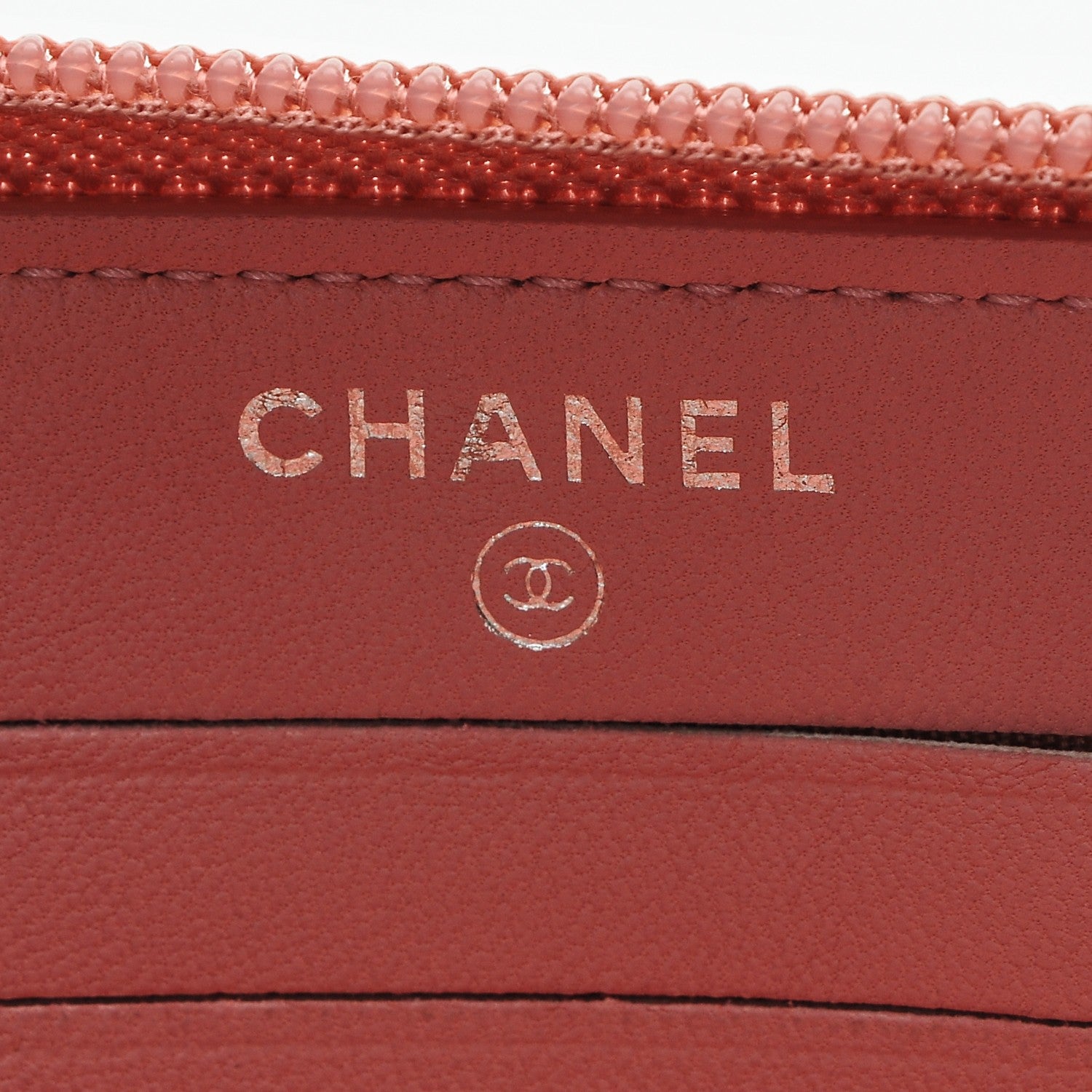 Chanel Lambskin Quilted Small Boy Zip Around Wallet Pink 6 of 7