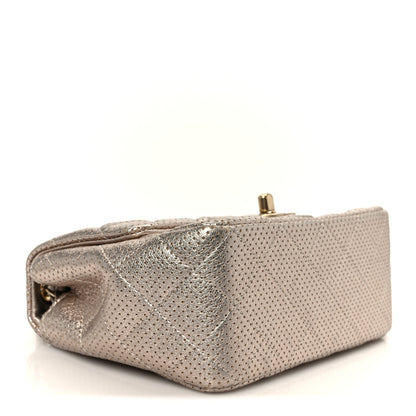 Chanel Metallic Lambskin Perforated Mini Square Flap Light Pink 4 of 11