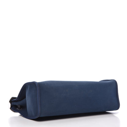 Hermes Vache Hunter Toile Herbag Zip 31 PM Black Bleu De Malte 4 of 8
