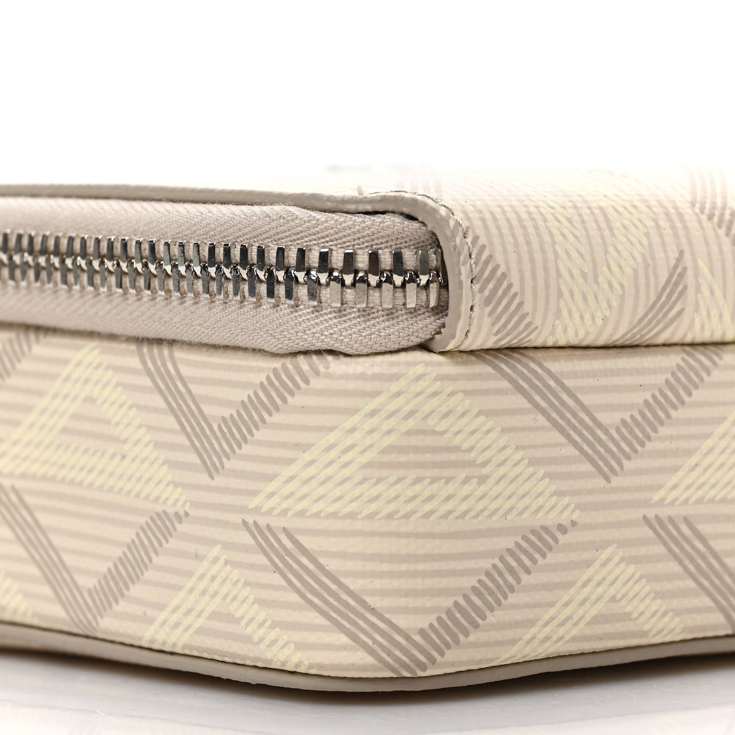 Coated Canvas CD Diamond Messenger Pouch Natural
