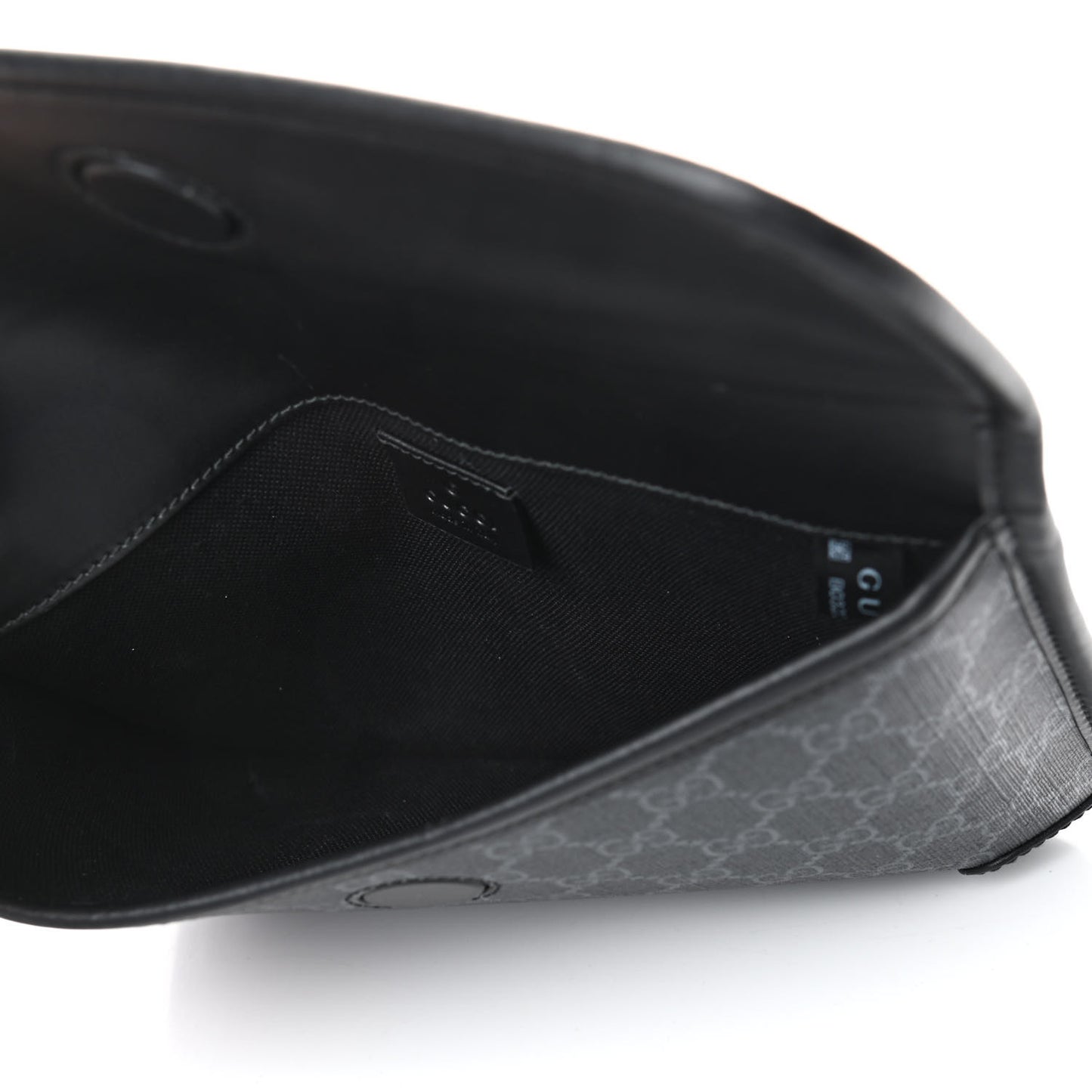 GG Supreme Monogram Web Slim Belt Bag Black Grey