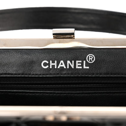 Chanel Patent Quilted Kisslock Frame Bag Black 6 of 12