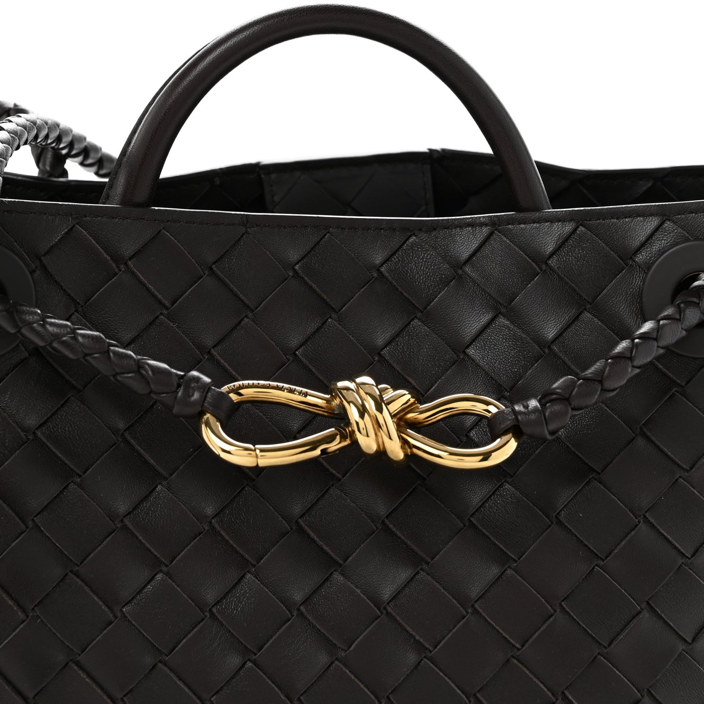 Nappa Intrecciato Small Andiamo Shoulder Bag Fondant