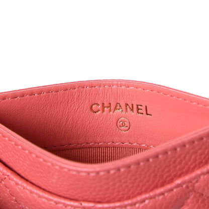 Chanel Caviar Quilted Card Holder Pink 5 of 9