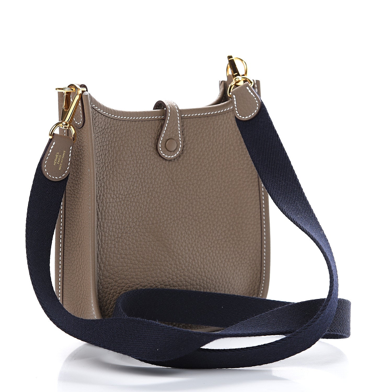 Hermes Taurillon Clemence Amazone Evelyne TPM Etoupe Bleu Indigo 2 of 10