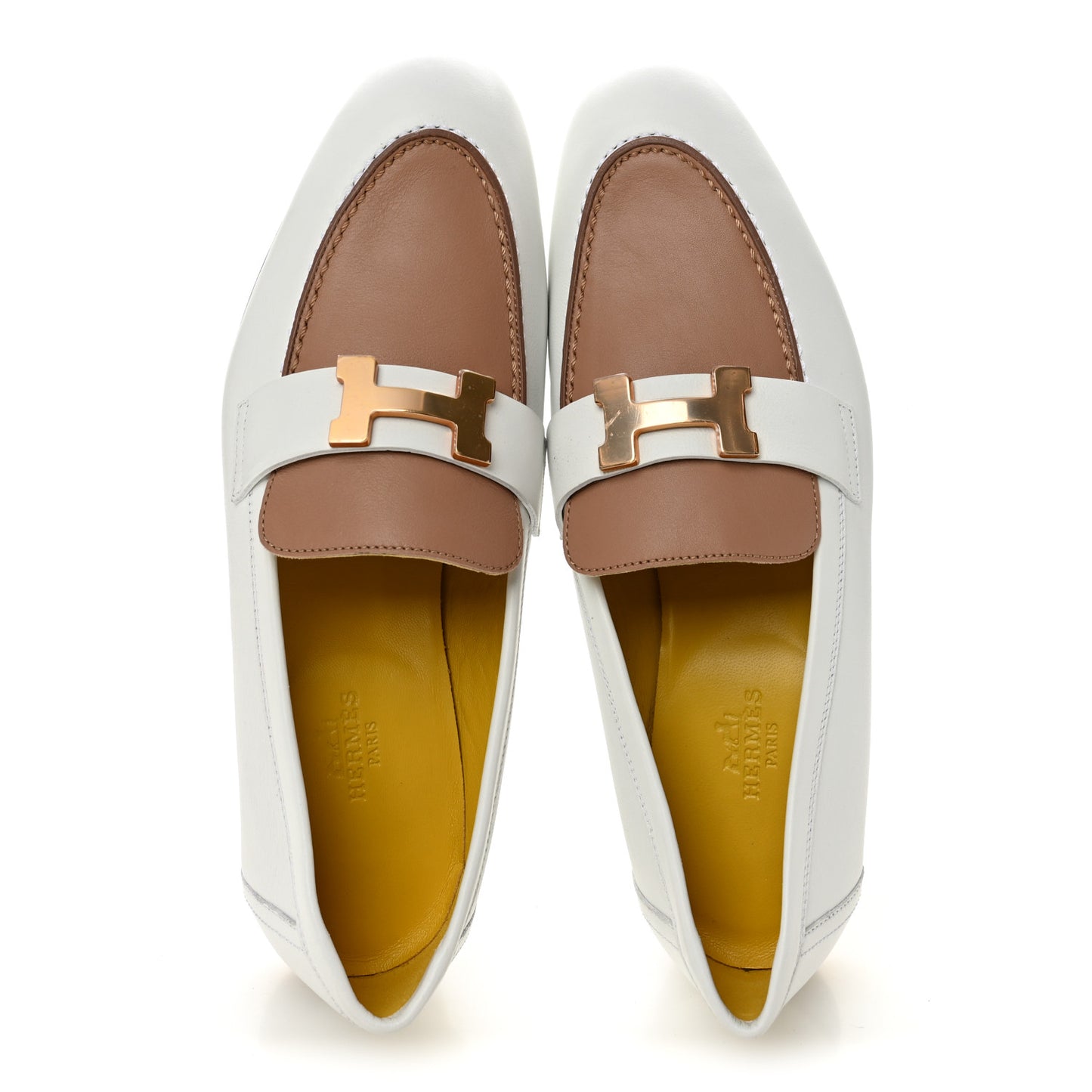 Calfskin Womens Paris Loafers 36.5 White Bois De Santal