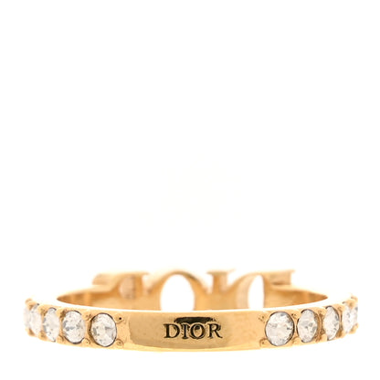 Christian Dior Metal Crystal DIO(R)EVOLUTION Ring 54 7 Gold 3 of 5