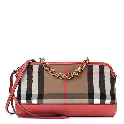 Burberry Derby House Check Abingdon Convertible Clutch Cinnamon Red 1 of 11