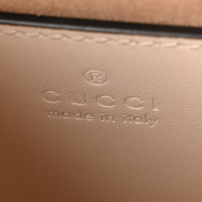 Gucci Calfskin Matelasse Mini GG Marmont Top Handle Shoulder Bag White 5 of 9