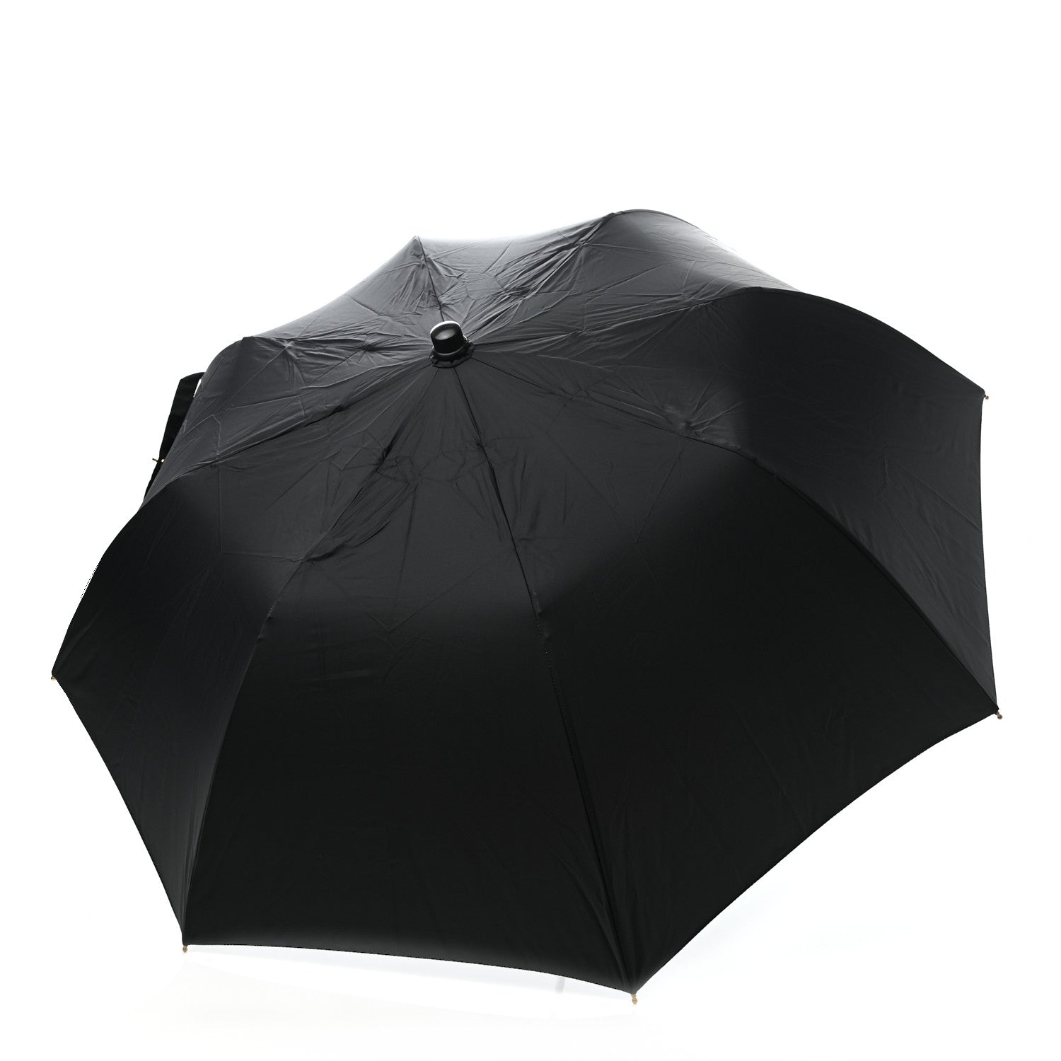 Chanel Nylon Lambskin Quilted Umbrella With Case Black 2 of 7