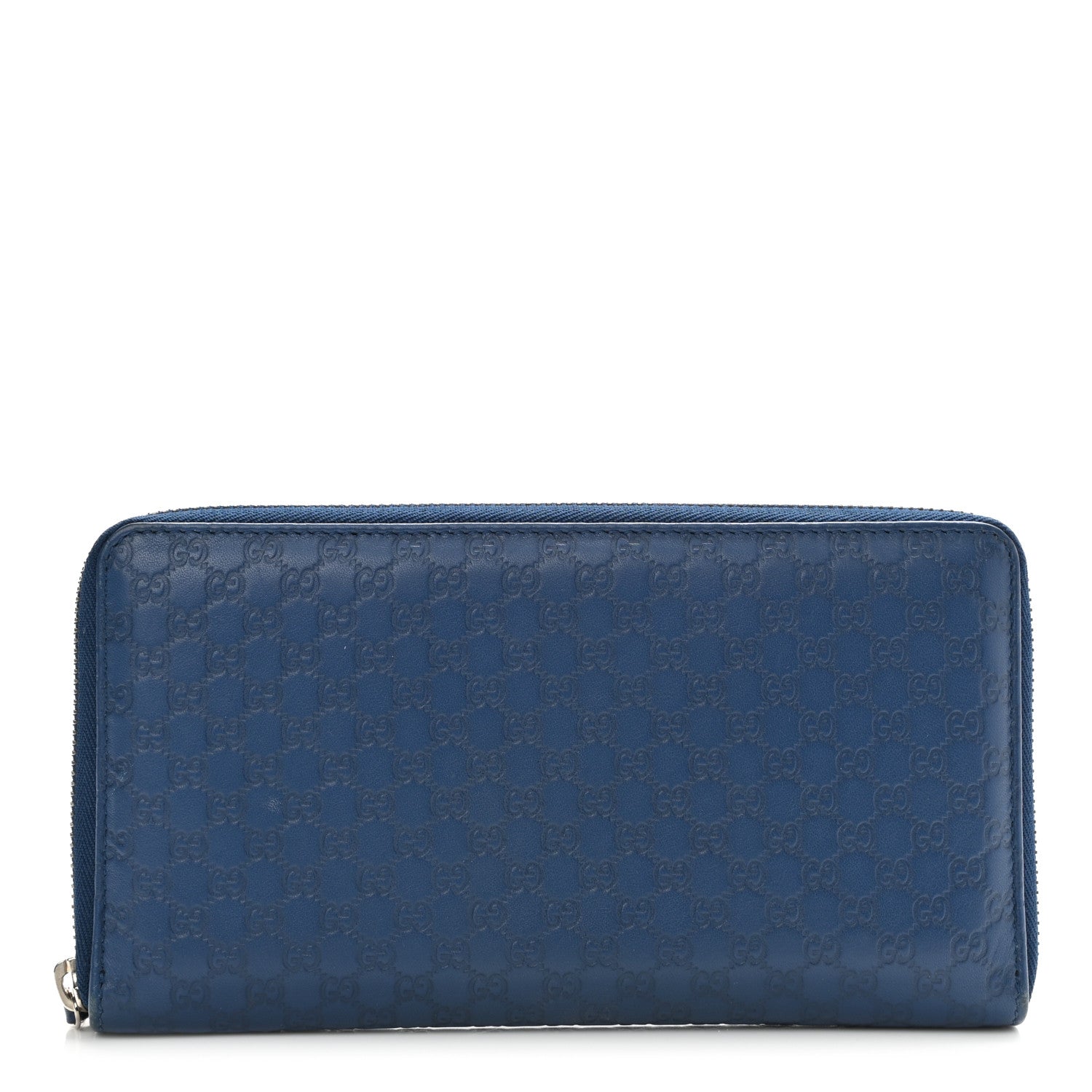 Gucci Microguccissima Zip Around Organizer Wallet Deep Cobalt 1 of 12