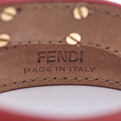 Fendi Nappa Double Strand Bracelet Red Camel 5 of 6