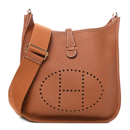 Hermes Taurillon Clemence Evelyne III PM Gold 1 of 4