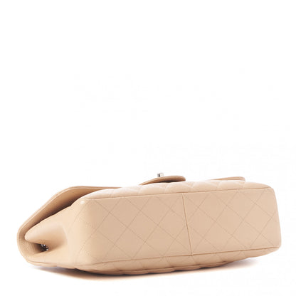 Chanel Caviar Quilted Jumbo Single Flap Beige Clair 4 of 13