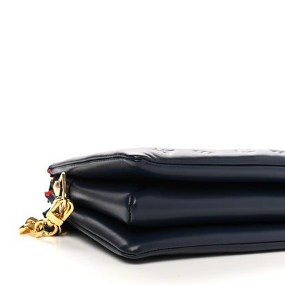 Louis Vuitton Lambskin Embossed Monogram LV Garden Coussin PM Navy 8 of 10