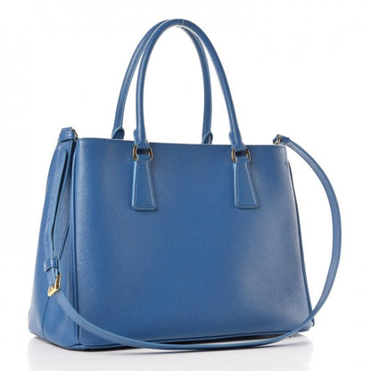Prada Saffiano Lux Small Tote Cobalto 4 of 13