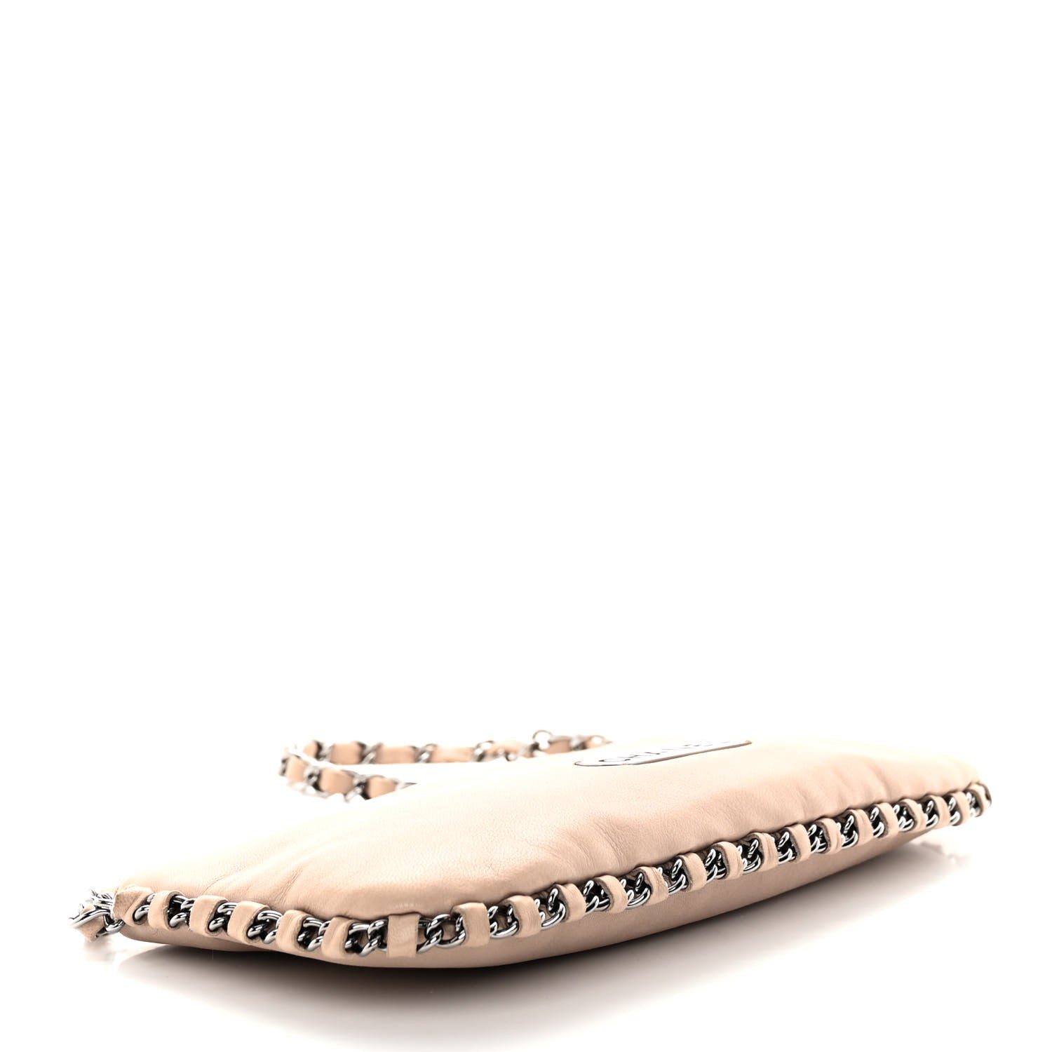 Chanel Lambskin Flat Shoulder Bag Beige 5 of 12