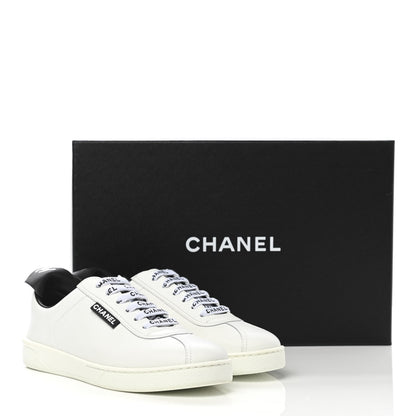 Chanel Calfskin CC Womens Sneakers 35.5 White 9 of 9