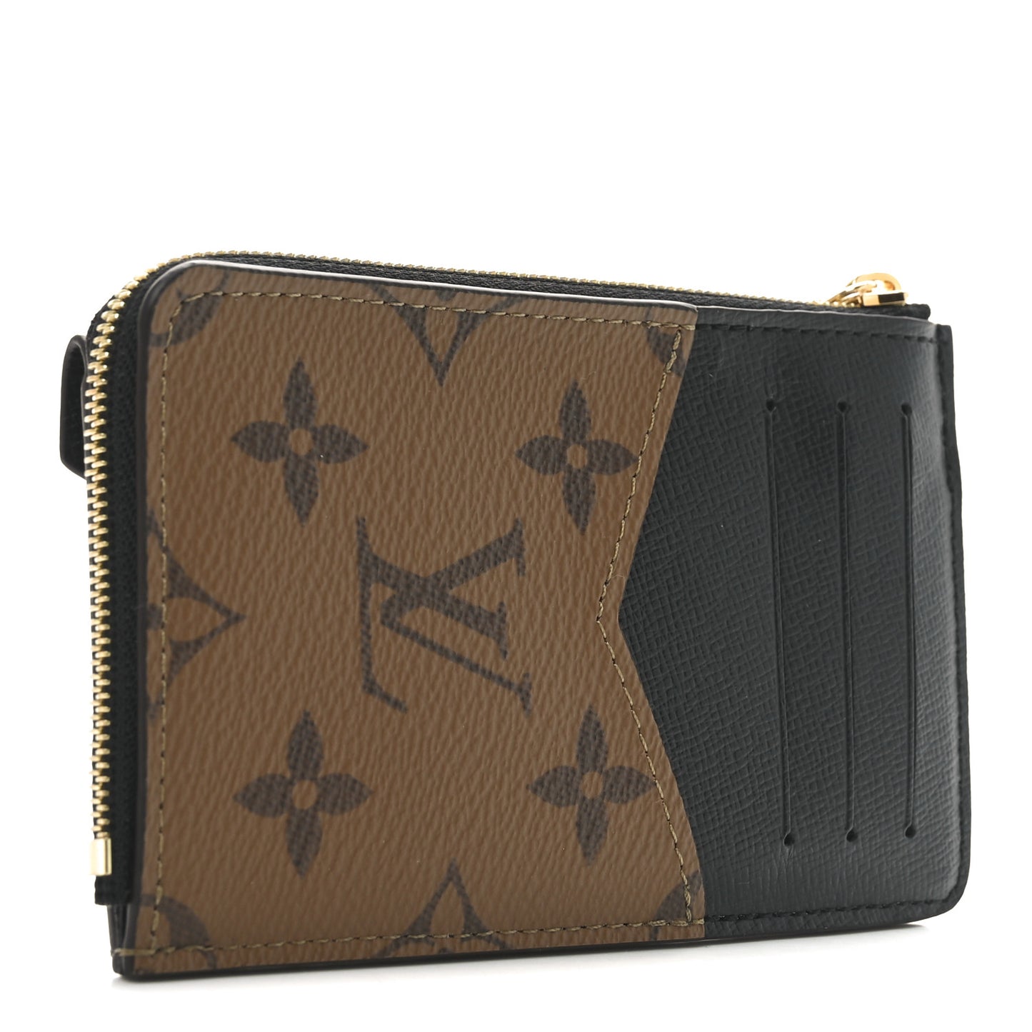 Reverse Monogram Recto Verso Card Holder Brown