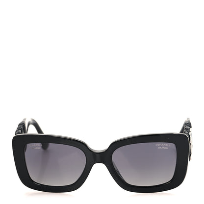 Chanel Acetate Calfskin Polarized Square Sunglasses 5473-Q-A Black 2 of 8
