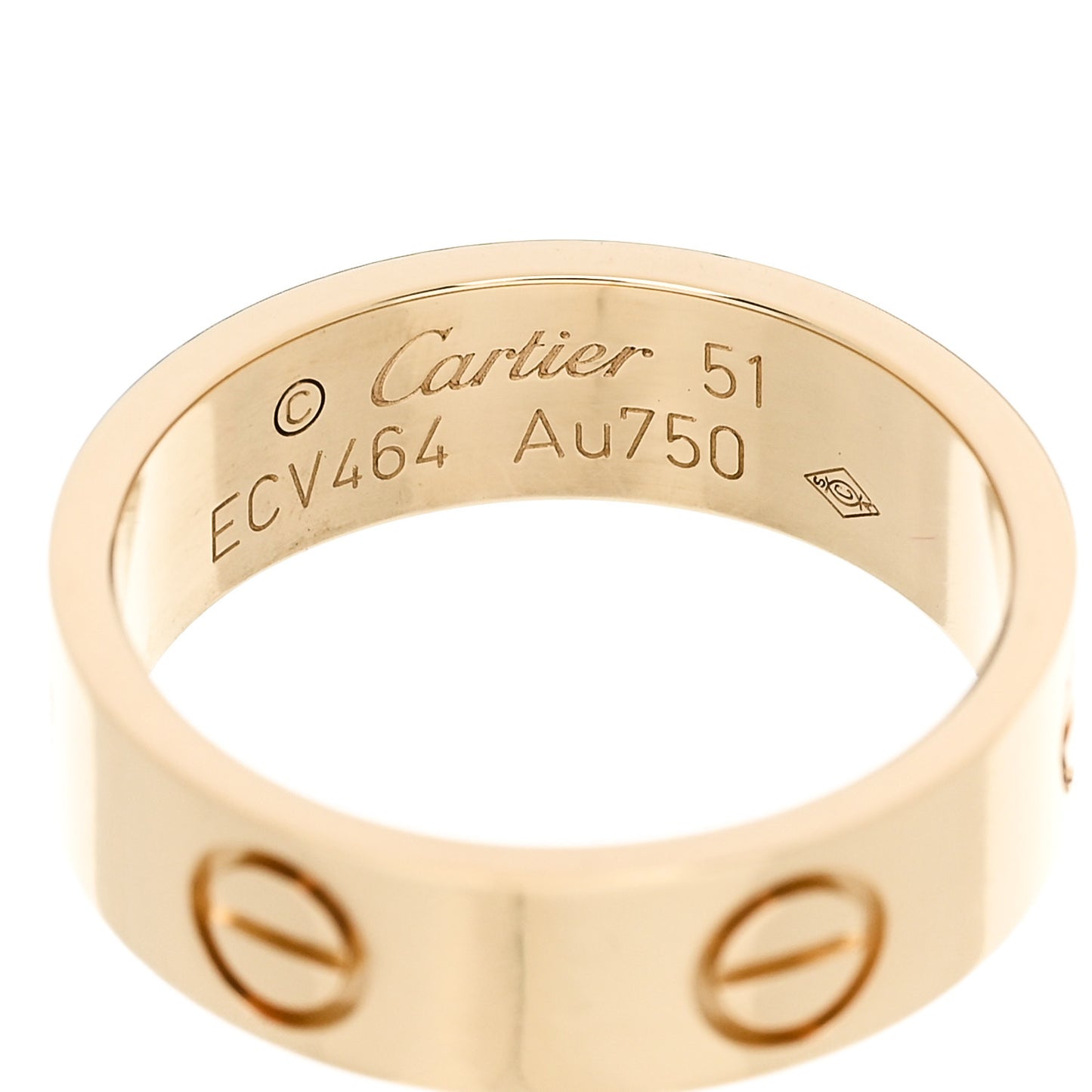 18K Yellow Gold 5.5mm LOVE Ring 51 5.75