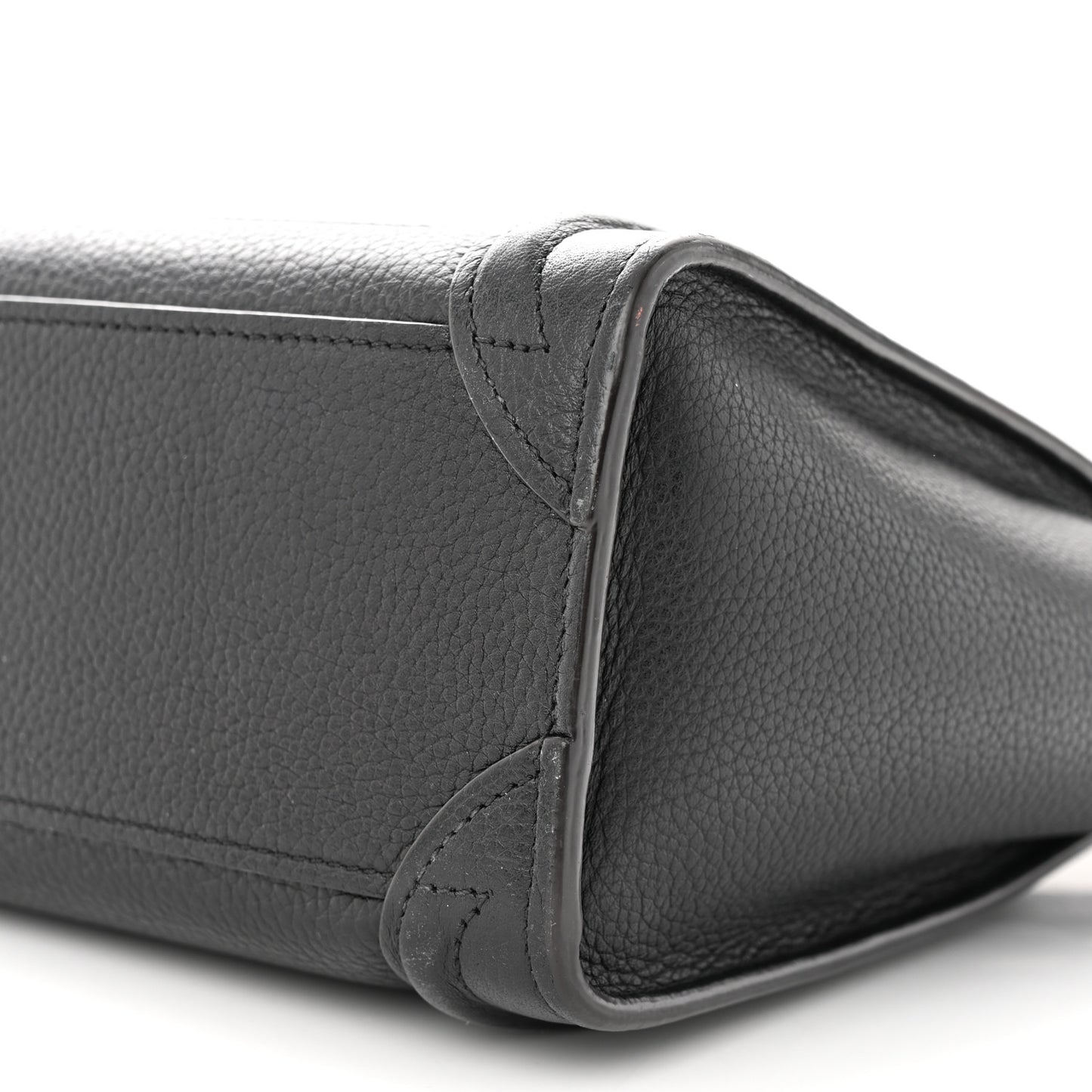 Drummed Calfskin Nano Luggage Black