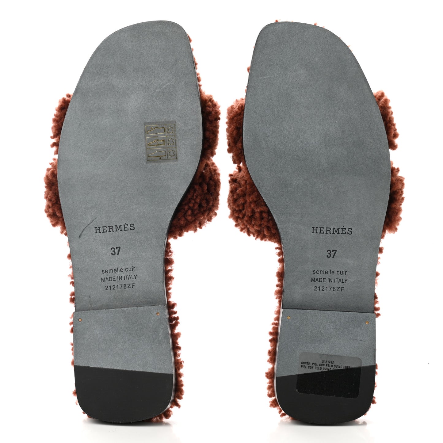 Woolskin Oran Sandals 37 Cognac