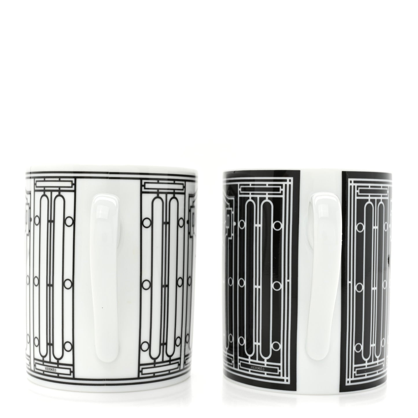 Porcelain H Deco Mug Set of 2